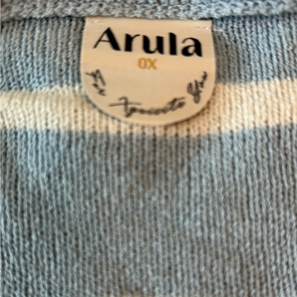 ARULA Light Blue and White Striped Cardigan Junior Sizing - Picture 5 of 5
